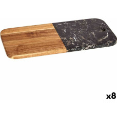 Cutting board Black Marble Acacia 18 x 1,5 x 38 cm (8 Units)