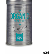 Tin Organic Legumes Grey Tin 10,4 x 18,2 x 10,4 cm (24 Units)