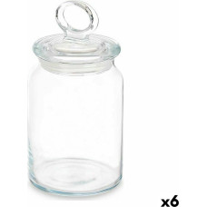 Jar Kitchen 860 ml 9,8 x 19,3 x 9,8 cm Transparent Silicone Glass (6 Units)