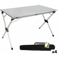 Folding Table Aktive Silver Aluminium 110 x 70 x 70 cm (4 Units)