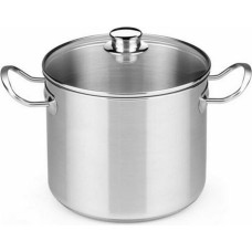 Pot with Glass Lid BRA A343937 Ø 30 cm Steel Metal Stainless steel Stainless steel 18/10