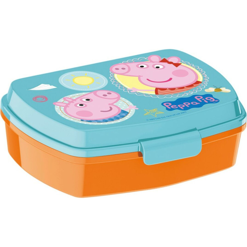 Sandwich Box Peppa Pig Having fun Plastic Light Pink (17 x 5.6 x 13.3 cm)