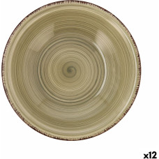 Deep Plate Quid Natura Vita Ceramic Green (ø 21,5 cm) (12 Units)