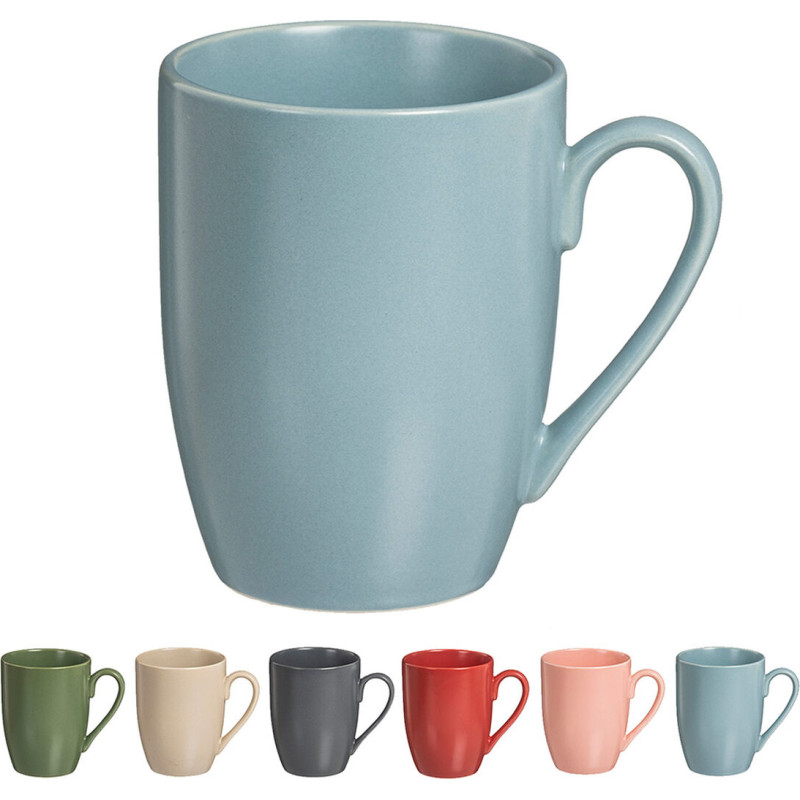 Set of 6 Cups Caison Multicolour Porcelain 350 ml Matte finish