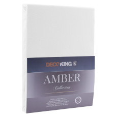 AMBER sheet, white jersey, 120-140x200