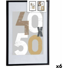 Wall photo frame Black Plastic MDF Wood 52,5 x 2,5 x 72,5 cm (6 Units)