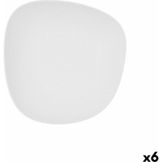 Deep Plate Bidasoa Fosil White Ceramic Squared 21,9 x 21,7 x 4,8 cm (6 Units)