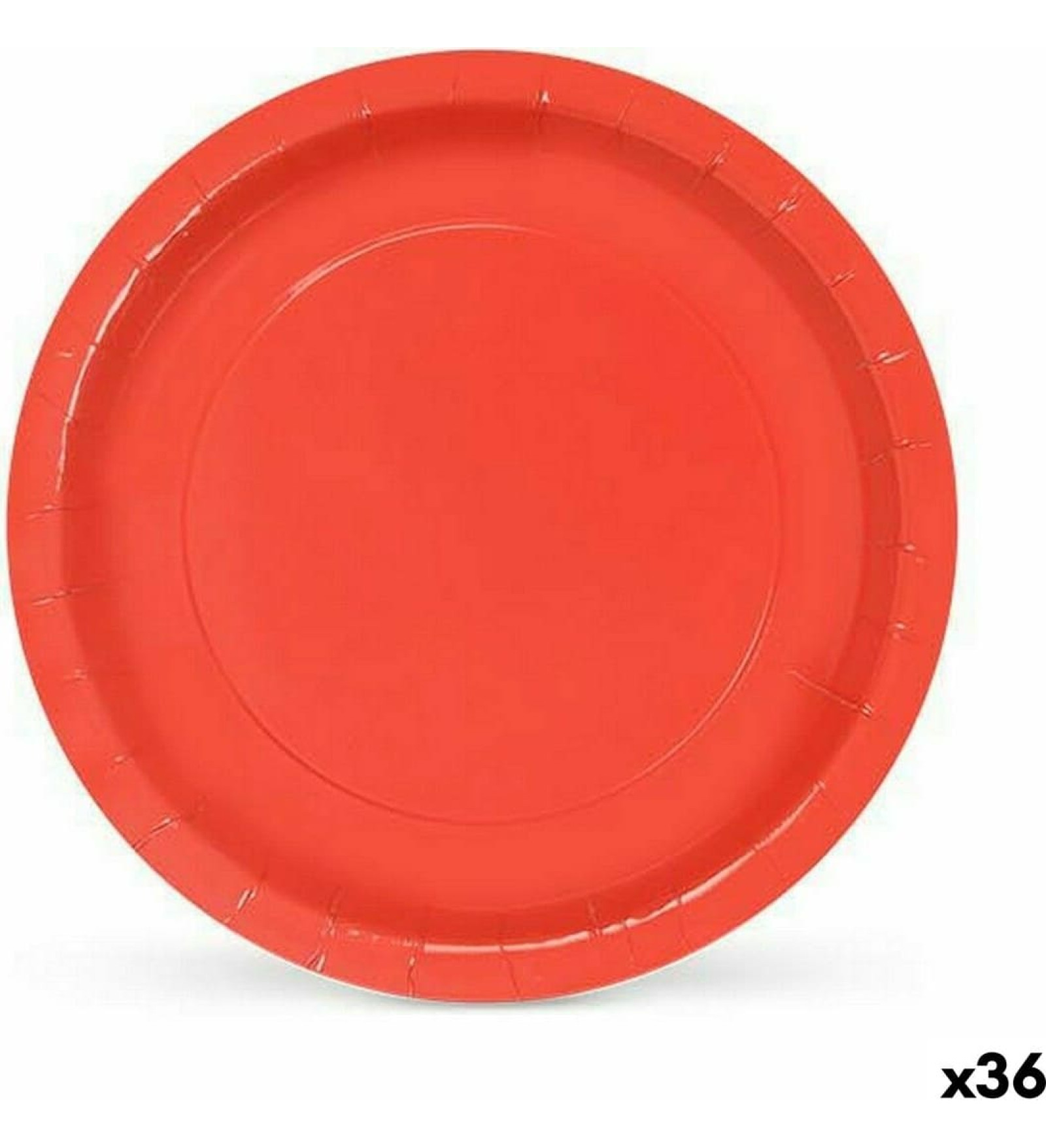 Plate set Algon Disposable Cardboard Red 10 Pieces 20 x 20 x 1,5 cm (36 Units)