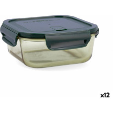 Hermetic Lunch Box Bidasoa Infinity Squared 1,1 L Yellow Glass (12 Units)