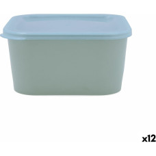 Square Lunch Box with Lid Quid Inspira 1,3 L Green Plastic (12 Units)