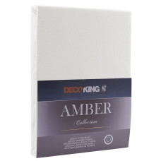 AMBER sheet, white jersey, 140-160x200