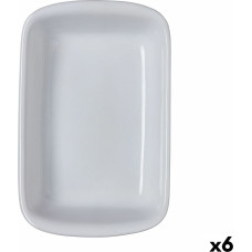 Oven Dish Pyrex Supreme White Ceramic Tempered glass Rectangular 30,2 x 20 x 7,4 cm (6 Units)