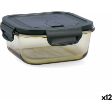 Hermetic Lunch Box Bidasoa Infinity Squared 800 ml Yellow Glass (12 Units)