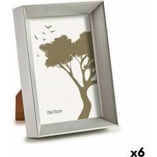 Photo frame 12,5 x 17,3 x 3,5 cm Silver Plastic Glass (6 Units)