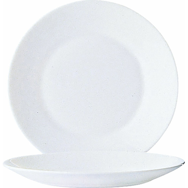 Dessert dish Arcoroc Restaurant 6 Units White Glass (Ø 19,5 cm)