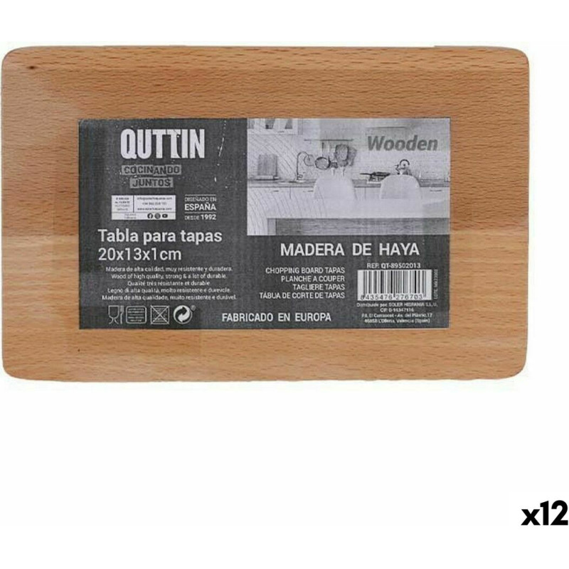 Cutting board Quttin 20 x 13 x 1 cm (12 Units)