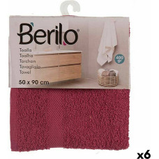 Bath towel 50 x 0,5 x 90 cm Maroon (6 Units)