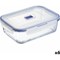 Hermetic Lunch Box Luminarc Pure Box Active 22 x 16 cm 1,97 l Bicoloured Glass (6 Units)