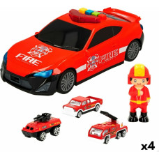 Vehicle Playset Speed & Go 30 x 9,5 x 13 cm Fireman Light Sound 4 Units