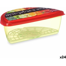 Lunch box Fruits and vegetables Multicolour Plastic 23 x 8 x 13 cm (24 Units)