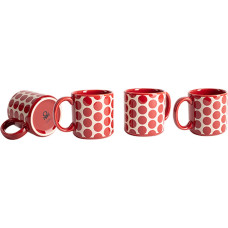 Set of Mugs Benetton Red Stoneware Mouse 4 Pieces