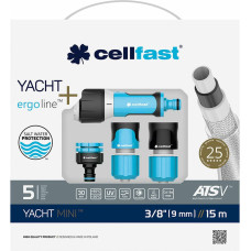 Hose with accessories kit Cellfast Yacht Mini Ats PVC 15 m Ø 9 mm