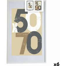 Foto rāmis 62,5 x 2,5 x 92,5 cm Balts Plastmasa Koks MDF (6 gb.)