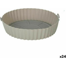 Folding Silicone Basket for Air Fryer Quttin Circular 20 x 20 x 4,5 cm (24 Units)