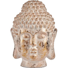 Decorative Garden Figure Buddha Head White/Gold Polyresin (45,5 x 68 x 48 cm)