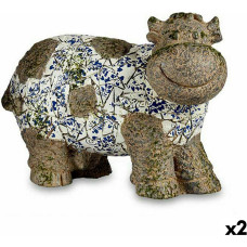 Decorative Garden Figure Cow Polyresin 18,5 x 33,5 x 46,5 cm (2 Units)