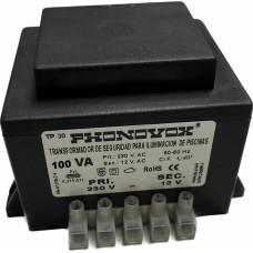 Safety transformer for swimming pool lighting PHONOVOX tp31100 100 VA 12 V 230 V 50-60 Hz 9,8 x 7,9 x 7,4 cm