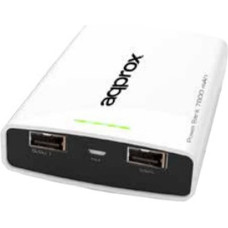 Power Bank approx! APPPB78EVW 7800 mAh 2 x USB Micro USB 5 V 1-2 A White Black/White