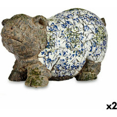 Decorative Garden Figure Pig Polyresin 20,5 x 26 x 47 cm (2 Units)