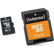 Micro SD Memory Card with Adaptor INTENSO 3413480 32 GB Class 10