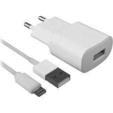 Wall Charger + MFI Certified Lightning Cable Contact Apple-compatible 2.1A White