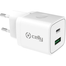 Wall Charger 2-in-1 Celly White 20 W