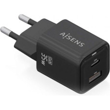 Sienas Lādētājs Aisens ASCH-35W2P025-BK Melns 35 W (1 gb.)