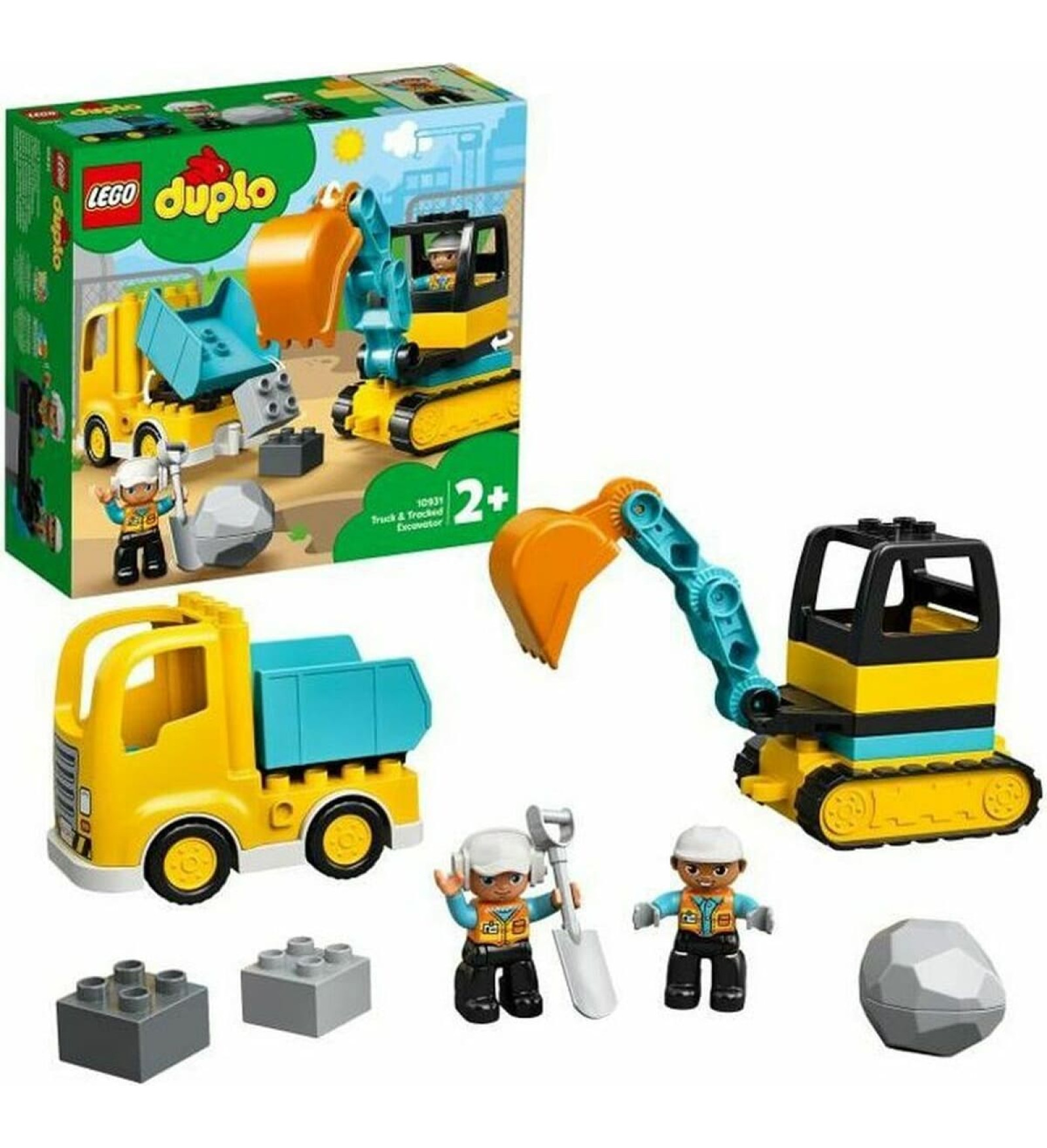 Playset Lego Construction 10931 Truck and Backhoe