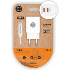 Wall Charger + USB-C Cable Tech One Tech Double