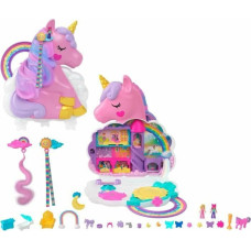 Playset Polly Pocket Coffret Salon De Coiffure Licorne Arc-En-Ciel