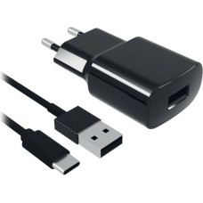 Wall Charger + USB C Cable Contact 8427542980744 2A Black