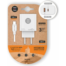 Wall Charger + USB-C Cable Tech One Tech TEC2273 White 65 W