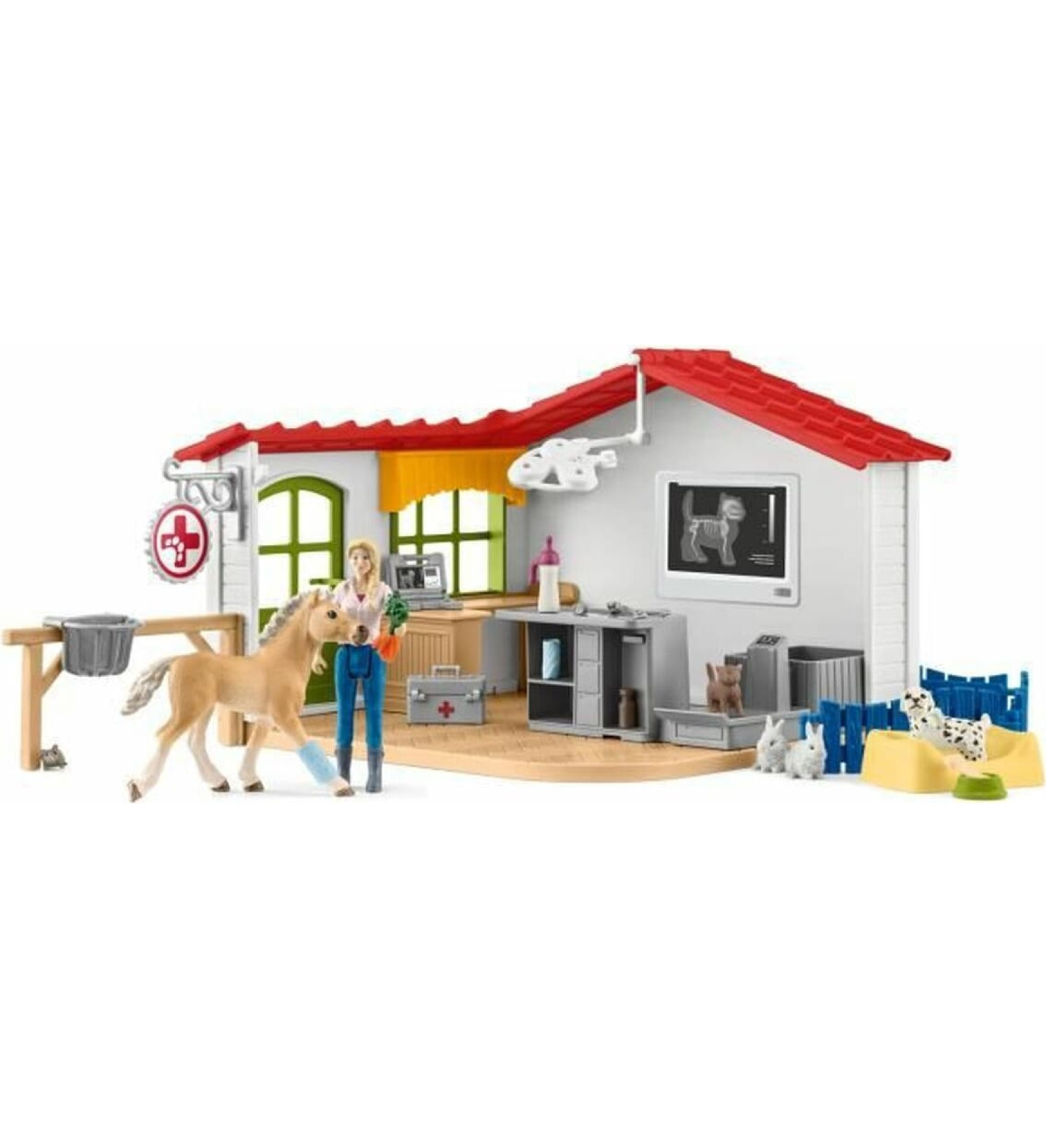 Playset Schleich Veterinarian practice with pets