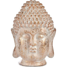 Decorative Garden Figure Buddha Head White/Gold Polyresin (31,5 x 50,5 x 35 cm)