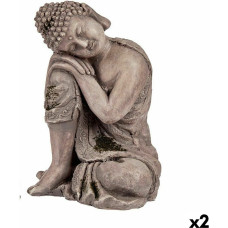 Decorative Garden Figure Buddha Polyresin 23 x 34 x 28 cm (2 Units)