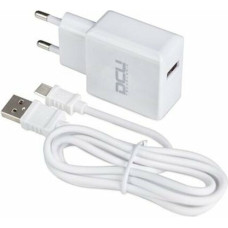 Wall Charger + USB A to USB C Cable DCU 66826 White (1 m)