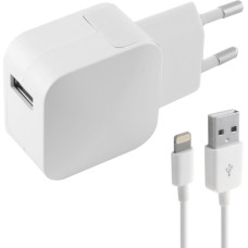 Wall Charger + MFI Certified Lightning Cable KSIX Apple-compatible 2.4A USB iPhone