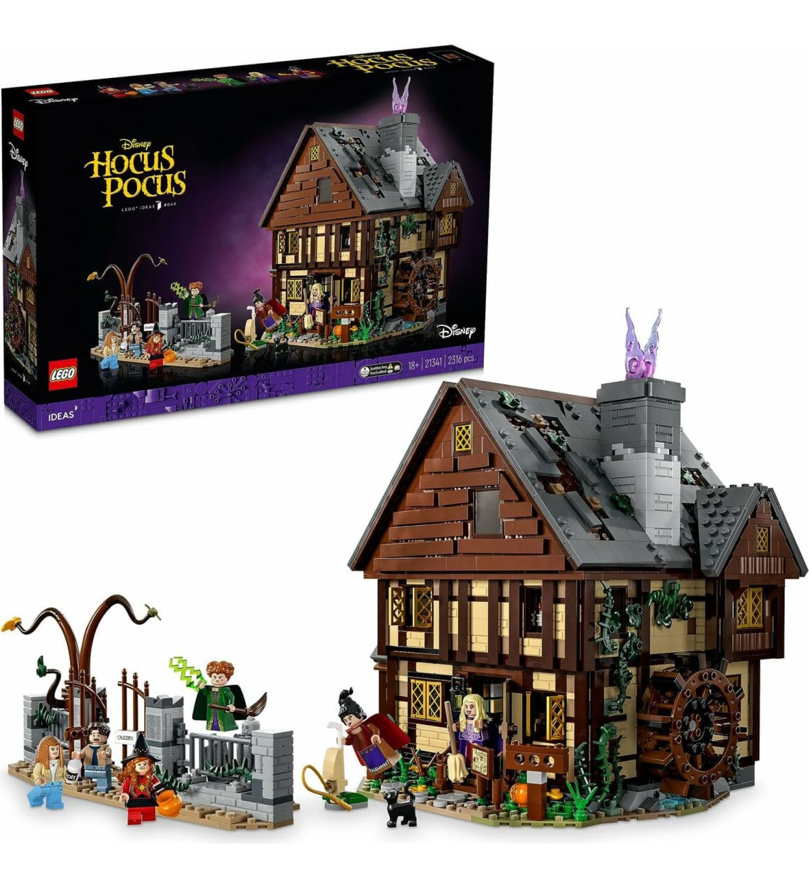 Playset Lego Disney Hocus Pocus - Sanderson Sisters' Cottage 21341 2316 Daudzums