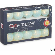 Wreath of LED Lights Ball Blue 2,3 m (12 Units)