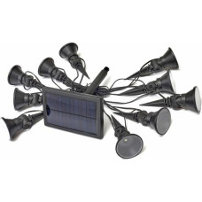 Wreath of LED Lights Garland Multispot 10-PK Solar Stake 5 Lm